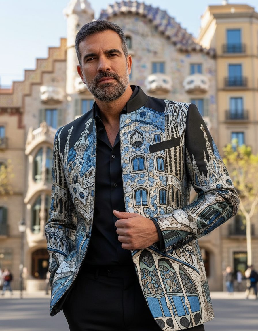 Chaqueta de hombre sobre modelo